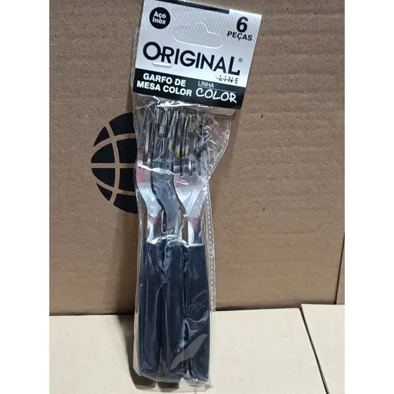 Kit 6 Garfos de Mesa Aço Inox Original Line Color | Cabo Colorido Resistente