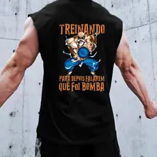Camiseta Regata Machão Oversized Streetwear Academia Treino 100% Algodão Blusa Cavada