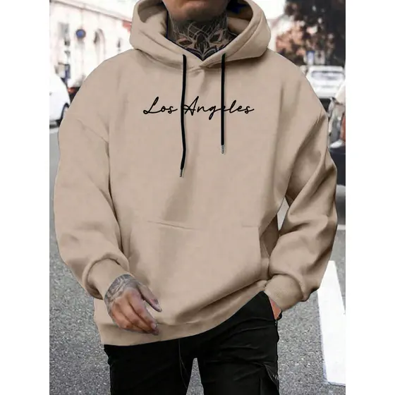 Moletom Canguru Los Angeles Unissex Blusa de Frio Flanelado Várias Cores Disponivéis