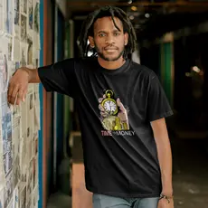 Camisa Camiseta Blusa Masculina 100% AlgodãoT-shirt Streetwear Moderna Descolado Novidade Estampa Time is Money