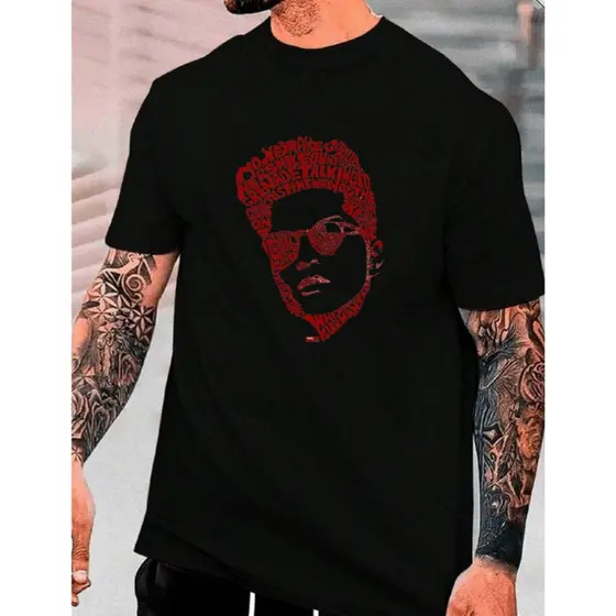 Camiseta Masculina Show Bruno Mars Pop Hip Hop R&b Musica Elite 100% Algodão Premium