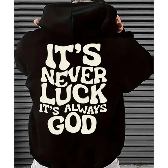 Moletom Unissex Religioso It's Always God Blusa Inverno Estilo Streetwear Canguru