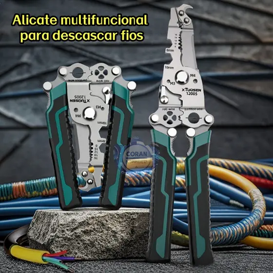 Collapsible Wire Stripping Pliers- Multi-Function Electrician Toolwith Crimping