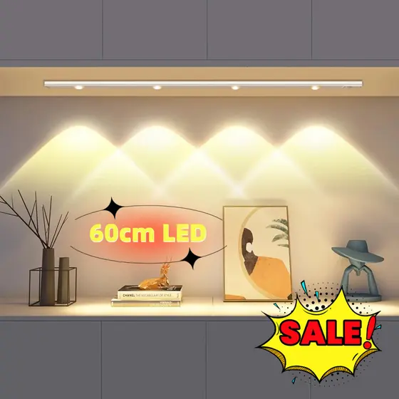 60CM Luz LED Sem Fio sensor De Inteligente Do Guarda-Roupa Quarto De Conveniência Carregamento