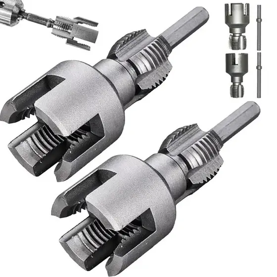 Kit Abridor De Rosca Interno Externo Tubo Cano Água 1/2 e 3/4