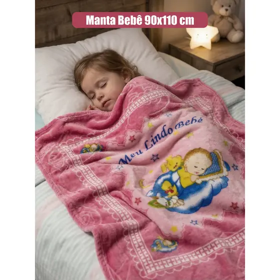 Manta Bebê 90x110 cm Infantil Soft Antialérgico