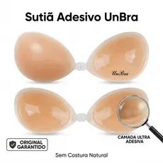 Sutiã de Silicone Unbra Invisivel Sem Alça Original Esteticamente Perfeito Na Roupa UNBRA