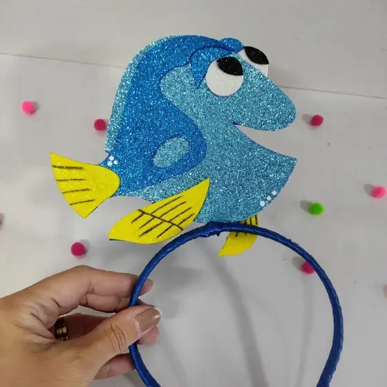 Tiara da Dory Arco de Cabelo Infantil / Acessórios de cabelo tiara infantil da Dory Cabelo Maluco