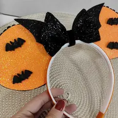 Tiara Fantasia Festa Halloween  Decoração Festas Halloween /Arquinho Orelha do Mickey Halloween