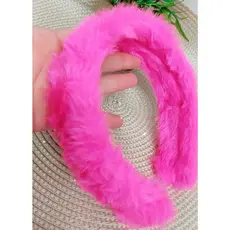 Tiara Infantil Para Cabelo/Menina/Criança/ TIARA Pelúcia Rosa  - 30mm