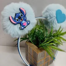 Tiara/ Arco infantil Stitch  pompom Arco de Cabelo Infantil / Personagem Desenho  Acessórios de  cabelo