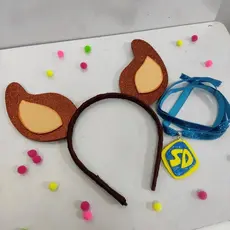 Arquinho Scooby Doo Cachorro arco cachorro  desenho fantasia carnaval marrom Cabelo Maluco