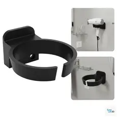 Suporte de Parede para Secador de Cabelo Universal – Plástico Maciço + Parafusos
