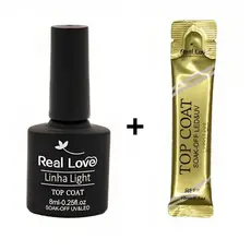 Kit Especial Top Coat 8 ML + Refil 10 ML - Real Love