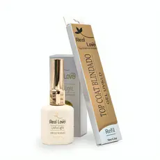 Kit Top Coat Blindado 15ml + Refil 10ml - Real Love