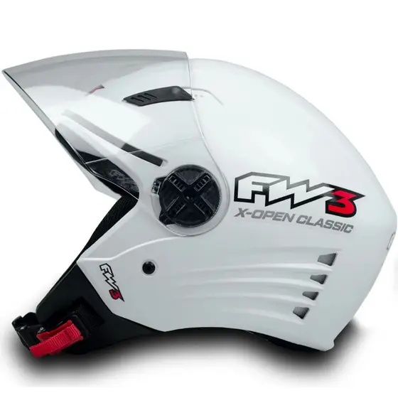 Capacete Aberto FW3 X Open Classic Com viseria Cristal