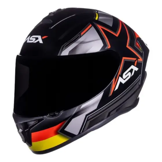 Capacete Integral Esportivo Asx Draken Pilot Bandeiras