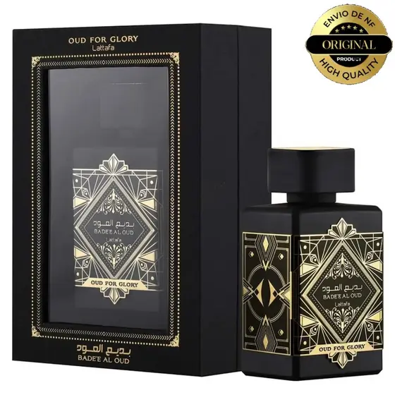 Perfume Árabe Masculino Lattafa Bade'e Al Oud For Glory Eau de Parfum 100ML Spray Original