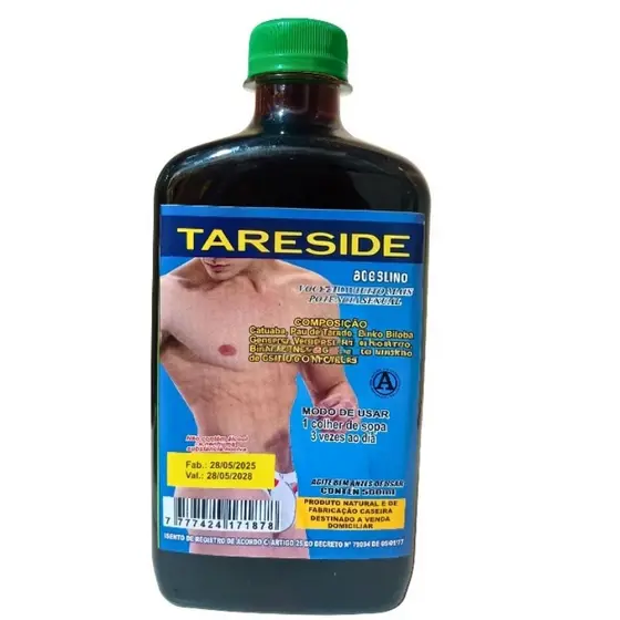 chá estimulante masculino 500ml kit 2 und