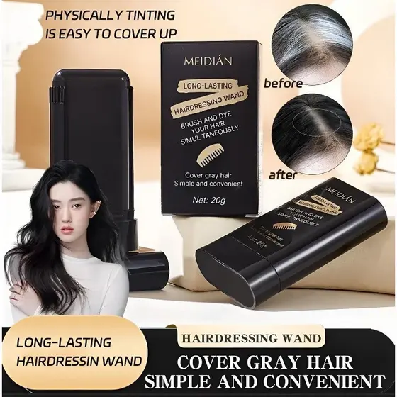 Pente De Tintura De Cabelo À Prova D'água E De Suor/Caneta De Longo Prazo