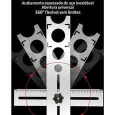 Régua Marcador de Furos para Azulejos, Pisos e Porcelanatos 40-60 cm – Precisão Profissional
