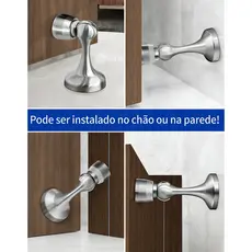 Prendedor de Porta Magnético Escovado – Segurança e Praticidade