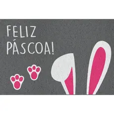 Tapete Capacho 60x40 KAPAZI – Feliz Páscoa - ENTRADA DE CASA, EMPRESA, SALA E IDEAL PARA QUARTO