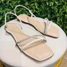 Rasteirinha Sandália Numeração Especial 40 Ao 43 Off White Maria Isabel