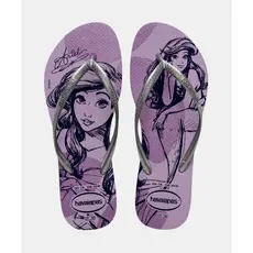 Chinelo Havaianas Slim Princesas Ariel Lilás