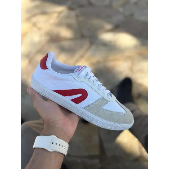 Tenis Rainha Vl 2500 Vintage Branco/vermelho Rainha