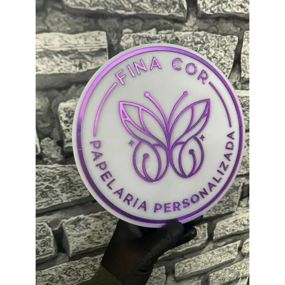 Logo em Acrílico Espelhado - Redonda | Logomarca em Acrílico 2mm