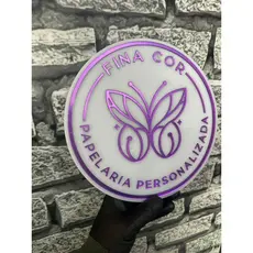 Logo em Acrílico Espelhado - Redonda | Logomarca em Acrílico 2mm