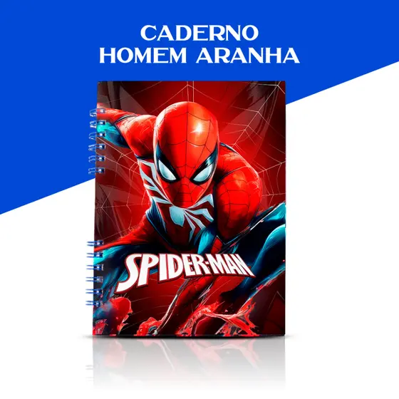 Caderno Escolar Homem-Aranha - 1 Matéria - 80 Folhas