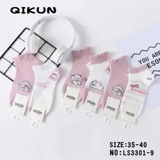 Kit 12/6 Pares Meias Feminina Soquete Cores Fofas 35ao40 com desenho