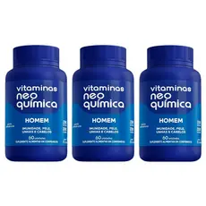 Kit c/3 Vitamina Neo Química Homem - 60 Cpr