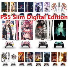 Adesivo De Pele De 100 Cores Compatível Com Sony Playstation 5 Slim Digital Edition Película Protetora De Decalque De Vi