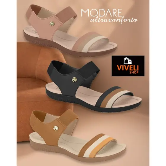 Sandália Modare Conforto Feminina Ortopédica Massageadora | Lançamento! | Original Modare!