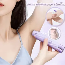 Removedor de Pelos Elétrico para Mulheres, Suave na Pele, Ideal para Pernas, Axilas e Rosto.