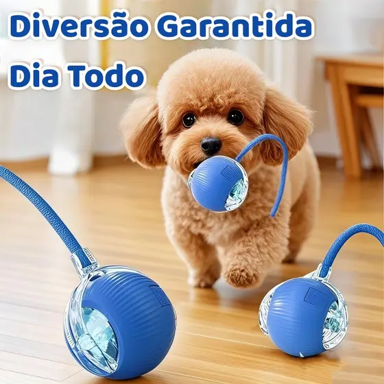Bola Automática Interativa para Pets, Brinquedo com Movimento Automático, Divertimento e Exercício para Gatos e Cães