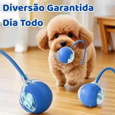Bola Automática Interativa para Pets, Brinquedo com Movimento Automático, Divertimento e Exercício para Gatos e Cães