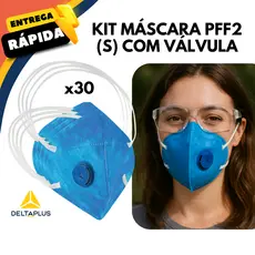 Kit 05|15|30 Máscaras PFF2 N95 Com Valvula Respirador Protecao Seguranca Saude EPI Respirador