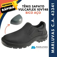 Sapato Tênis de Segurança Marluvas Vulcaflex 10VT48-A Bico de Aço Solado Bidensidade CA 4334