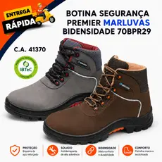 Bota Botina Premier Marluvas 75BPR29 Segurança Premium Qualidade Proteção Bidensidade Engenheiro