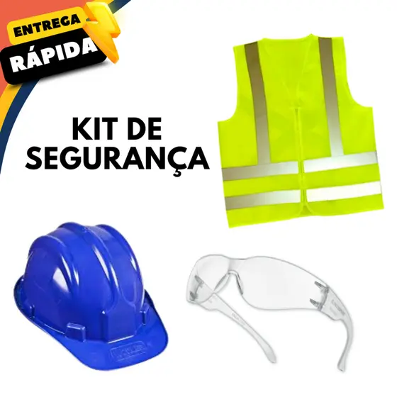 Kit Capacete + Óculos Várias Cores EPI Segurança Para Proteção Individual Em Obras Construções Eletricista Engenheiro