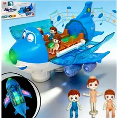 Avião de Brinquedo Musical com Luz e Som – Gira 360° Bate e Volta