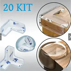 20 Protetor de Quina de Silicone para Mesa e Móveis | Quarto Cozinha