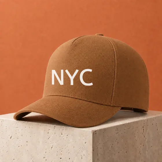 Boné Masculino Country Trucker Caramelo NYC Aba Curva Ajustável Premium New York NY Itália Regulável