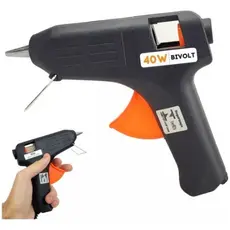 Pistola De Cola Quente 40 ou 20w Bivolt 127-220V + 12 Bastões de cola