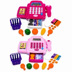 Caixa Registradora Brinquedo com Calculadora e Som Bipagem Acessórios Infantil