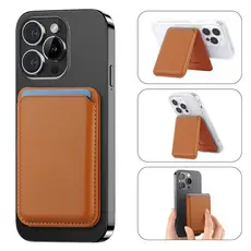 Porta-cartões magnético Fedsolife  COURO Suporte multifuncional para celular iphone samsung.